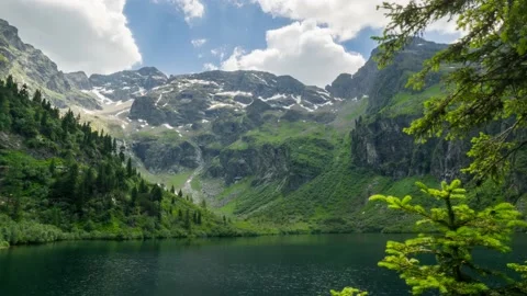 Austria Timelapse Mountain Lake Stock Footage 153292818