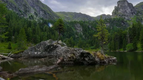 Austria Timelapse Mountain Lake Stock Footage 153292937