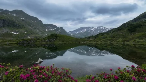 Austria Timelapse Mountain Lake Stock Footage 153295027