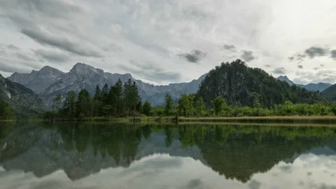 Austria Timelapse Mountain Lake Stock Footage 153295514