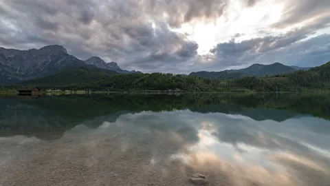 Austria Timelapse Mountain Lake Stock Footage 153295666