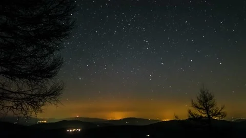 Austria Timelapse Mountain Night Stock Footage 153291763