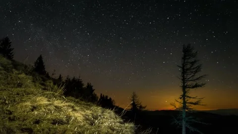 Austria Timelapse Mountain Night Stock Footage 153291771