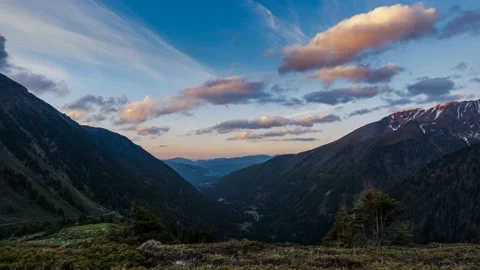Austria Timelapse Mountain Night Stock Footage 153292639