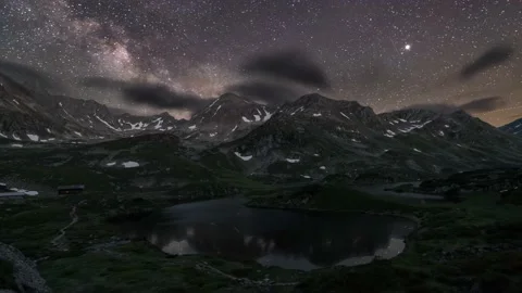 Austria Timelapse Mountain Nightskye Stock Footage 153294893