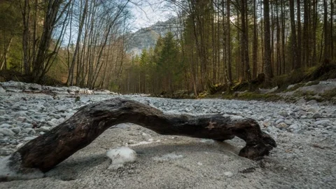 Austria Timelapse Mountain Riverbed Stock Footage 153291480