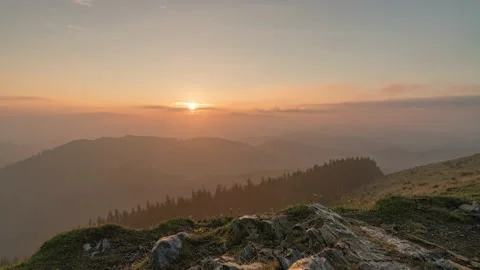 Austria Timelapse Mountain Sunrise Stock Footage 153295841