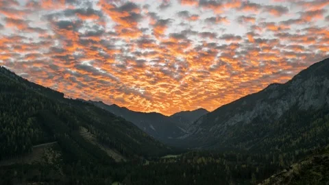 Austria Timelapse Mountain Sunset Stock Footage 153295962