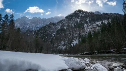 Austria Timelapse Mountain Valley Stock Footage 153291145