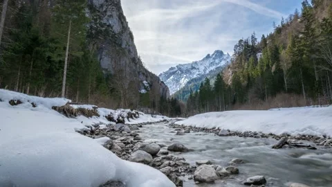 Austria Timelapse Mountain Valley Stock Footage 153291170