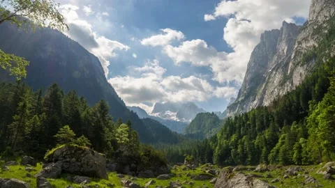 Austria Timelapse Mountain Valley Stock Footage 153292625