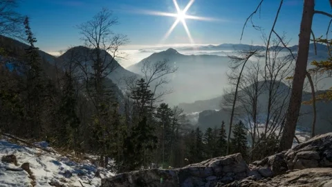 Austria Timelapse Winter Landscape Stock Footage 153290954