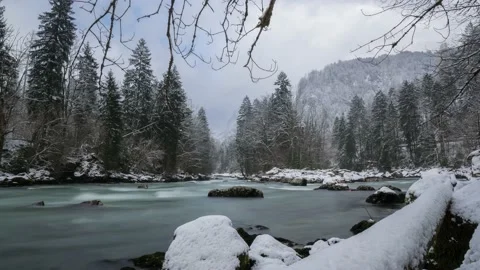 Austria Timelapse Winter Mountain Landscape Stock Footage 153293773