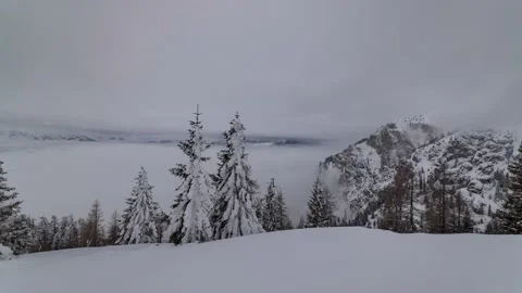 Austria Timelapse Winter Mountain Landscape Stock Footage 153293982