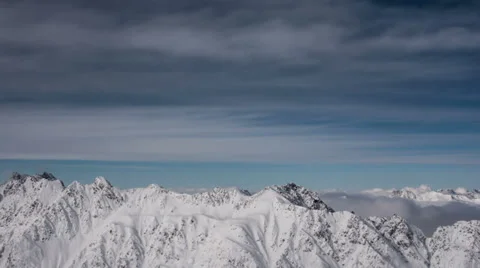 Austria Tirol alpine winter landscape time lapse HD Stock Footage 35546547