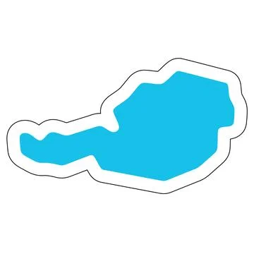 Austria vector country map sticker Illustrazione stock