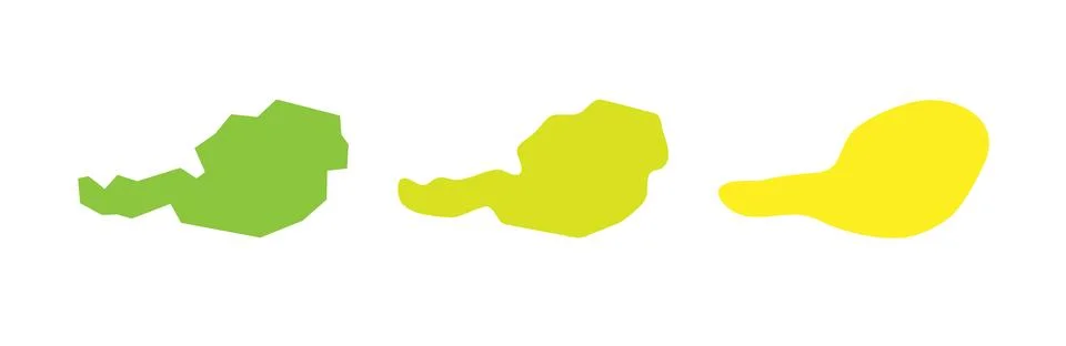 Austria vector country map in three levels of smoothness 스톡 일러스트