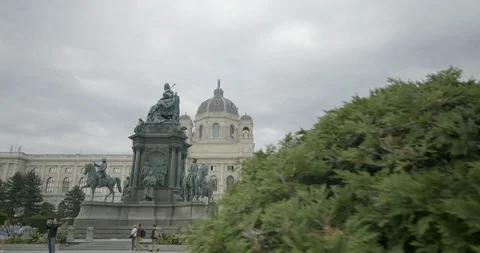 Austria Vienna Maria-Theresien-PlatzDollyLeft1 422 25FPS Stock Footage 128193473