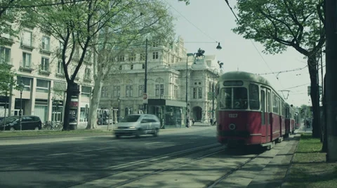 Austria Vienna Tram Opera Stockbeeldmateriaal 39295961