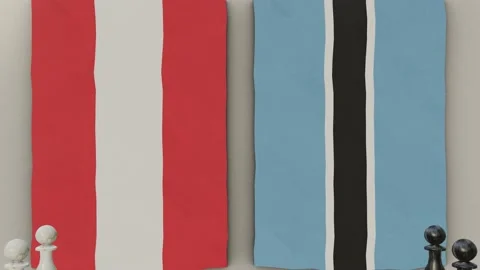 Austria vs Botswana at the chess board. Stock Footage 203898642