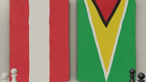Austria vs Guyana at the chess board. Stock Footage 203898693