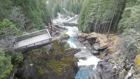 Austria Waterfall Aerial Stock Footage 244726980