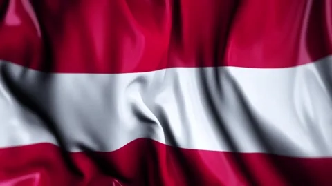Austria WAVING FLAG Stock Footage 321015740