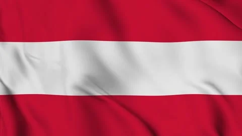 Austria Waving Flag Realistic Animation Video Stock Footage 253111191