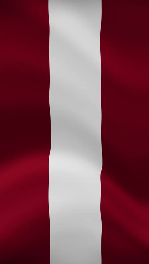 Austria Waving Flag in Vertical Orientation – Realistic Loop Animation Stock Footage 294947937