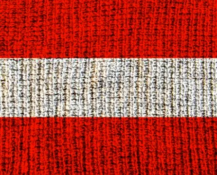 Austria Wool Textured Flag - Stock Photos