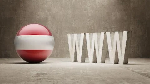 Austria. WWW Concept. Stock Illustration