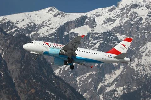 Austrian airlines airbus a319 Stock Photos