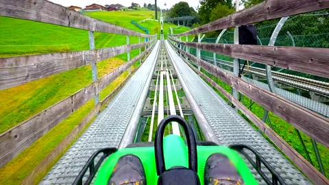 Austrian alpine slide ride in Salzburg