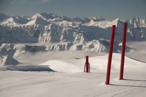 Austrian alps skyline 스톡 사진