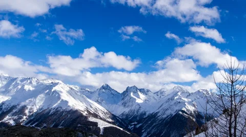 Austrian alps time lapse Stock Footage 64973207