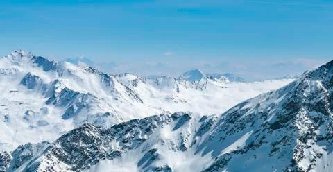 Austrian Alps in Winter, Austria Stock Photos
