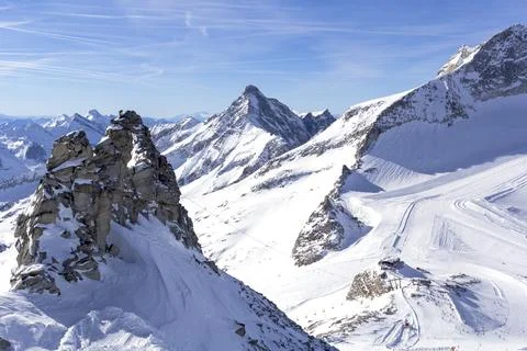 Austrian Alps in winter. Stock Photos