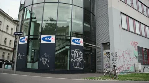 Austrian AMS in Vienna (Tilt) Stock Footage 22240219