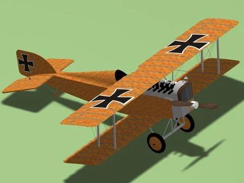 Austrian Aviatik D.I 3D Model