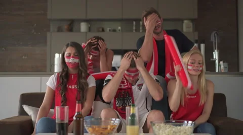 Austrian fans frustrated Stock Footage 63500564