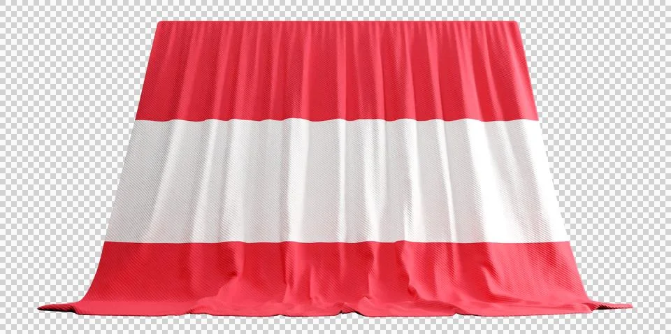 Austrian Flag Curtain in 3D Rendering Austrian Resilient Spirit Illustrazione stock