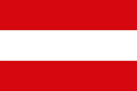 Austrian flag, flat layout, vector illustration Stock Illustration