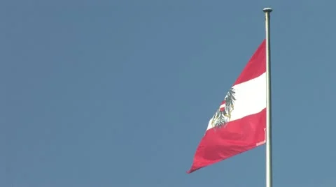 Austrian Flag Stockbeeldmateriaal 12404876