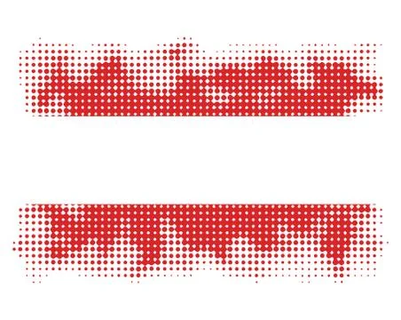 Austrian flag halftone Stock Illustration