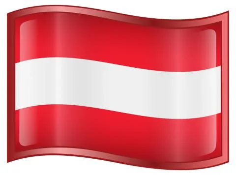 Austrian flag icon. Illustration