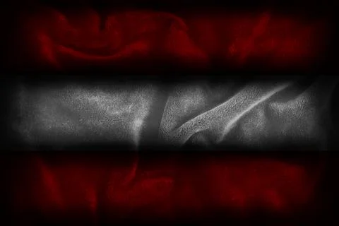 Austrian flag illustration with dark textured background Stock Illustration