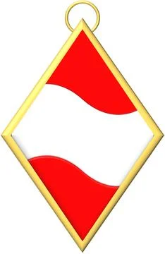Austrian flag pin Stock Illustration