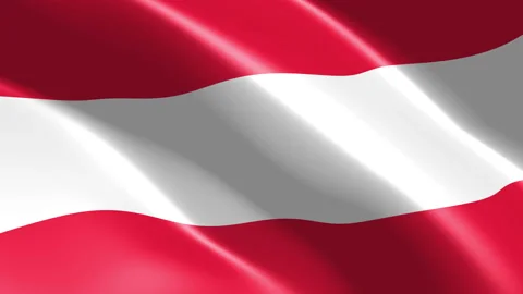 Austrian flag seamless closeup waving animation Stock-Footage 132753195