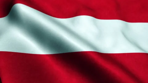 Austrian Flag - Seamless Loop Stock Footage 206150222