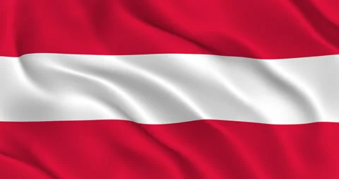 Austrian Flag Seamless Smooth Waving Animation. Symbol of the Austrian Republic Stock-Footage 154572604